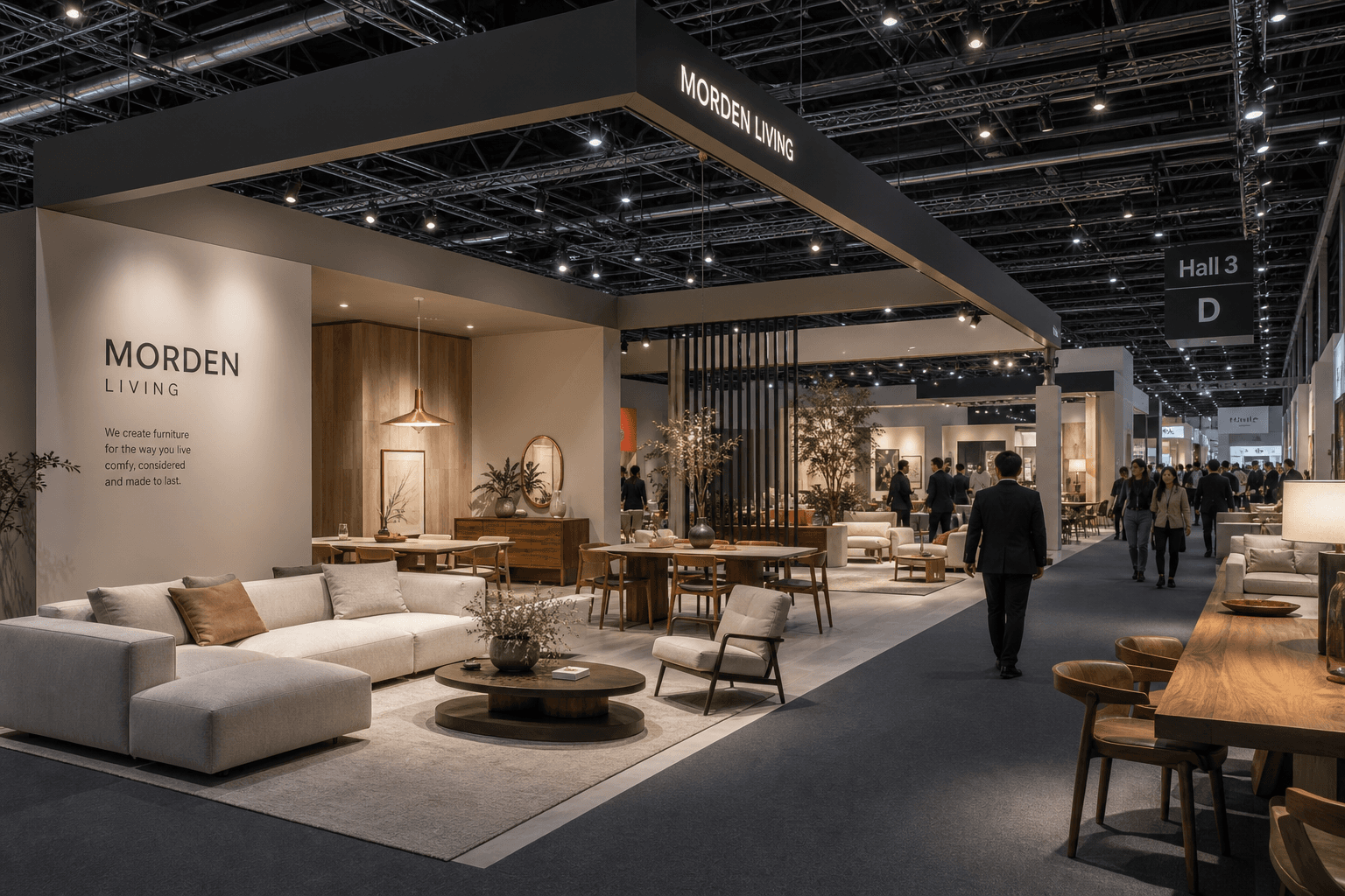 Trade visitors at FIFEX furniture exhibition