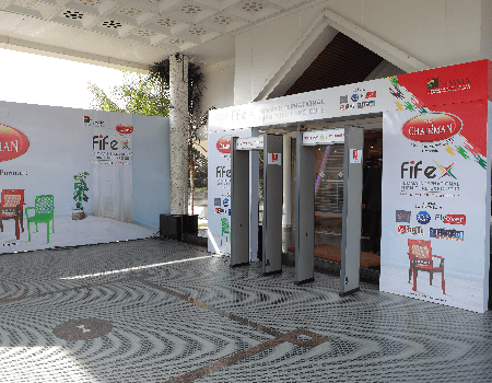 Exhibitor booth at Kerala furniture expo